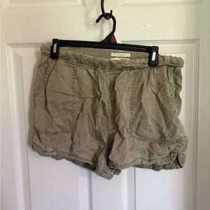 Cynthia Rowley Tan Cargo Shorts Relaxed Fit